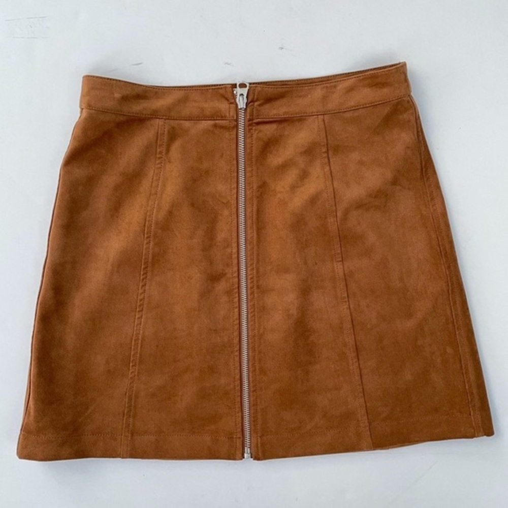 Wilfred Free A-Line Zip-up Mini Faux Suede Skirt